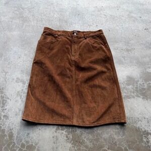 Vintage 90's GAP Genuine Leather Suede Skirt Midi